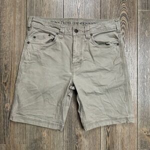 PrAna Bronson Organic Cotton Stretch Canvas 9" Hiking Climbing Shorts Mens 32